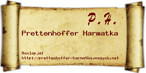Prettenhoffer Harmatka névjegykártya